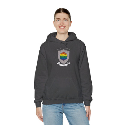 All Are Welcome At My Table | Ally | Game Master| Dungeon Master | Nerdy Pride Flag D20 T-Shirt | Unisex Heavy Blend™ Hooded Sweatshirt