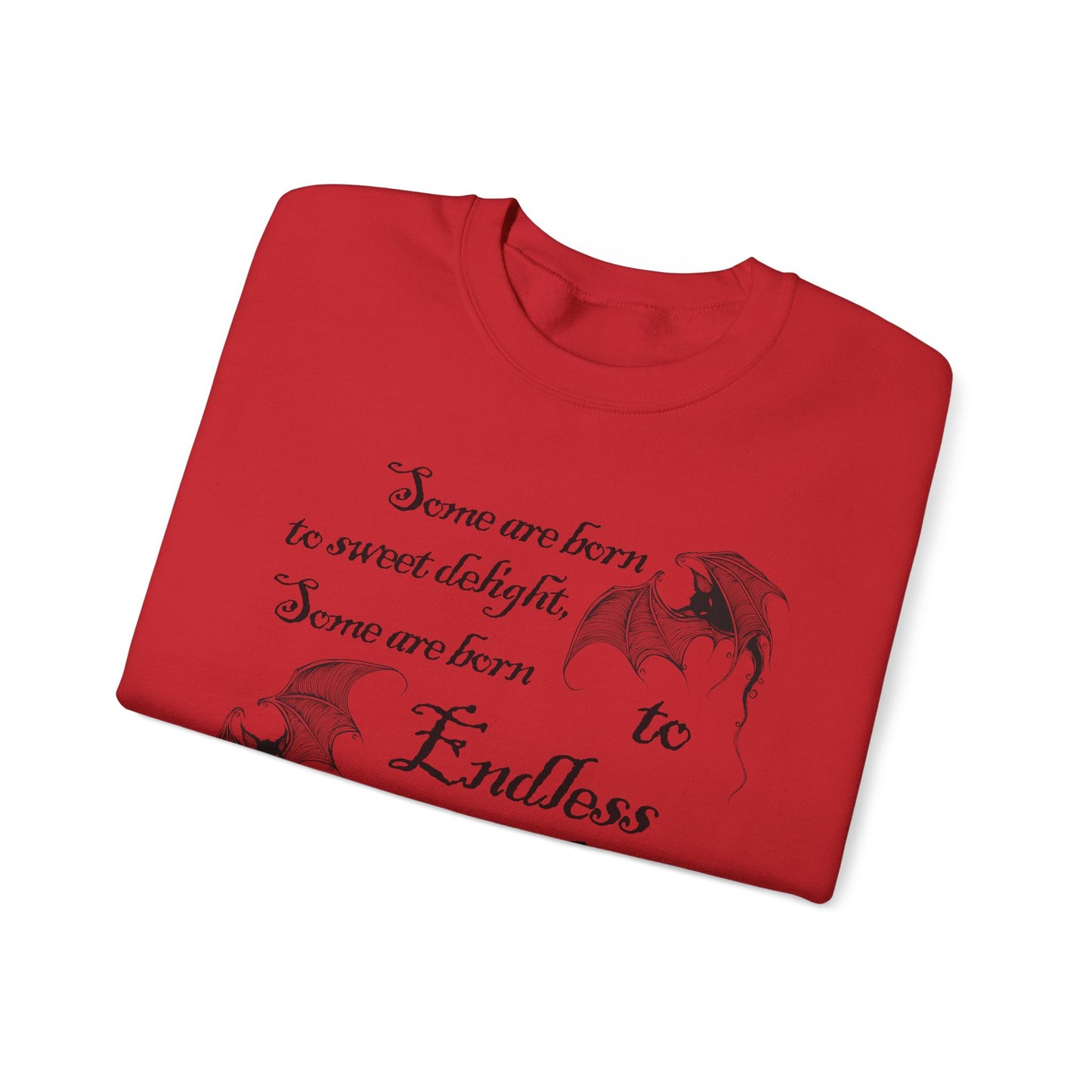 Dark Academia 'Endless Night' William Blake Quote, Cozy Unisex Sweatshirt for Halloween, Bookish Fall Fashion, Poetry Lovers, Goth Aesthetic