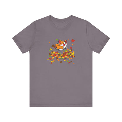 Cute Corgi Fall Autumn Leaves T-Shirt