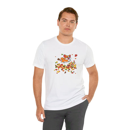 Cute Corgi Fall Autumn Leaves T-Shirt