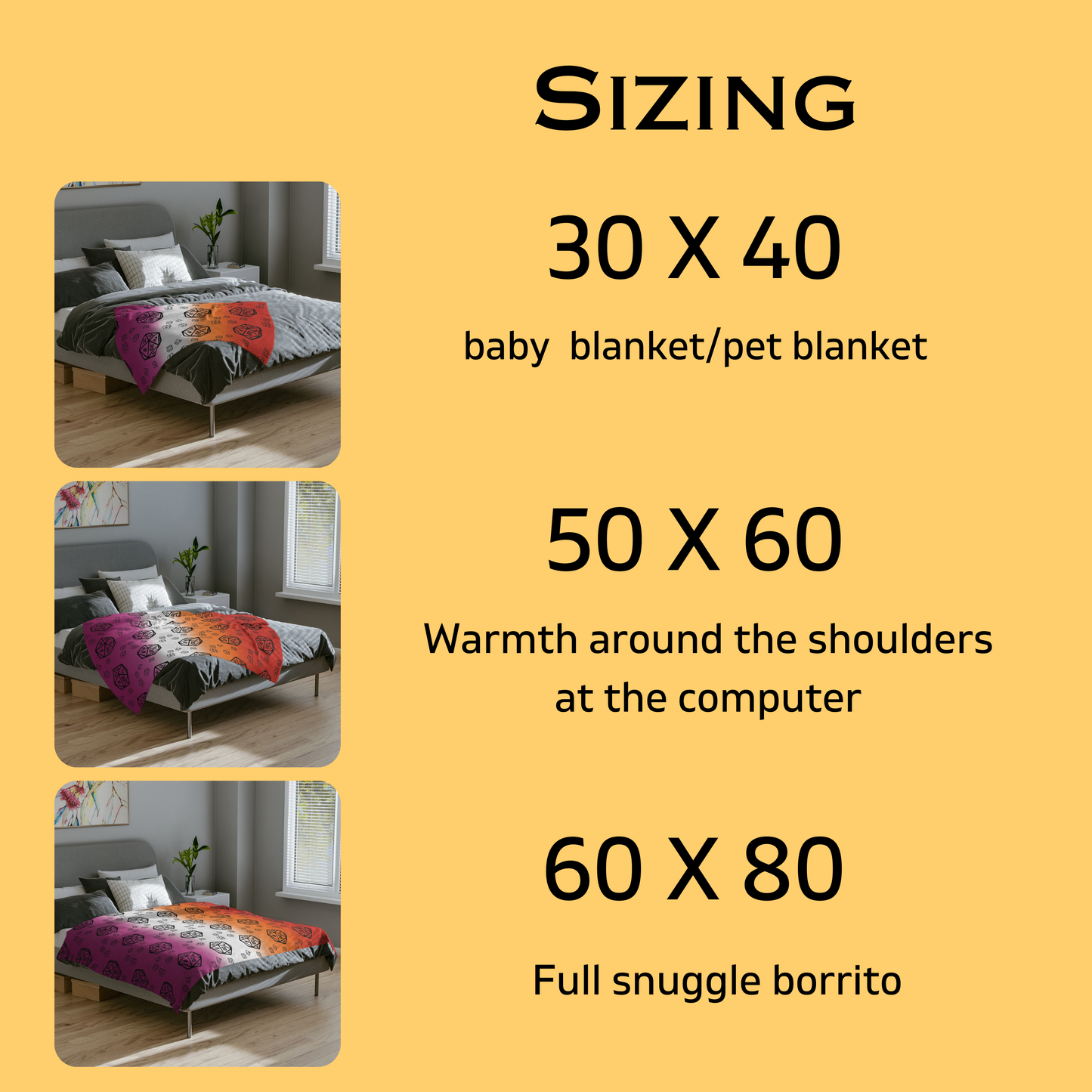 D20 Lesbian Pride Flag Lightweight Velveteen Microfiber Blanket TTRPG Gamer Gift