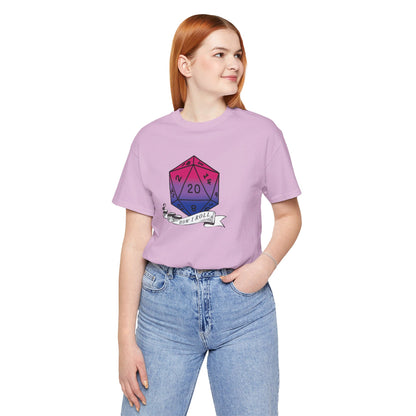 This Is How I Roll | Pride Flag D20 T-Shirt | Unisex T-Shirt | Nerdy Bisexual Pride