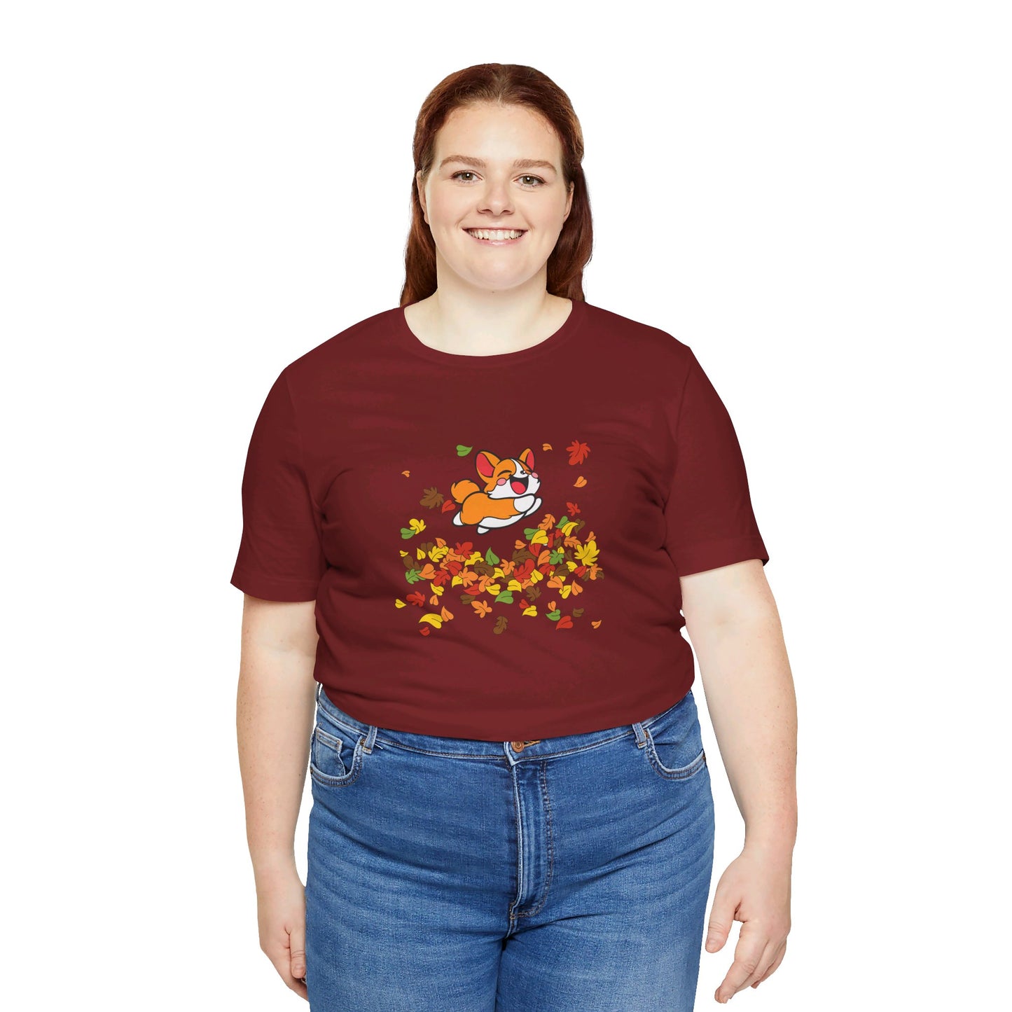 Cute Corgi Fall Autumn Leaves T-Shirt