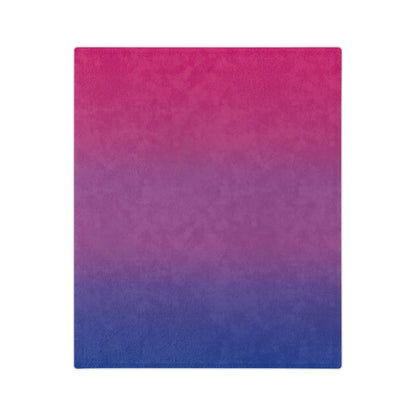 Bisexual Pride Flag Cozy Lightweight Velveteen Microfiber Blanket, Reading Blanket, Dorm Room Throw