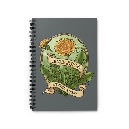 Botanical Resilience Spiral Notebook, Journaling, Poetry, Student Notes, Gifts, Eco-Friendly