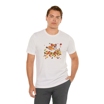 Cute Corgi Fall Autumn Leaves T-Shirt