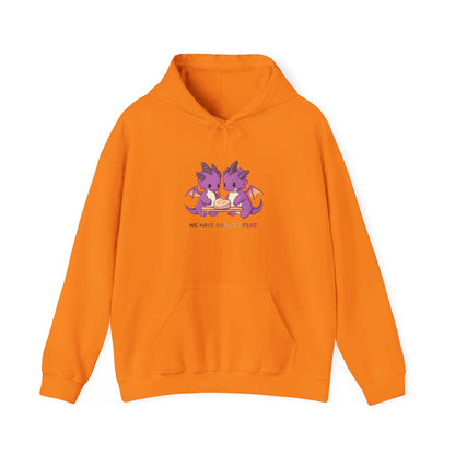 Asexual Dragons Making Garlic Bread Hoodie | Unisex Heavy Blend™ Hooded Sweatshirt