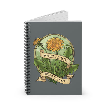 Botanical Resilience Spiral Notebook, Journaling, Poetry, Student Notes, Gifts, Eco-Friendly