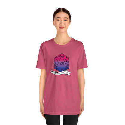 This Is How I Roll | Pride Flag D20 T-Shirt | Unisex T-Shirt | Nerdy Bisexual Pride