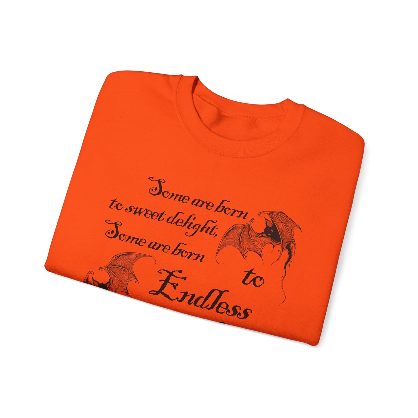 Dark Academia 'Endless Night' William Blake Quote, Cozy Unisex Sweatshirt for Halloween, Bookish Fall Fashion, Poetry Lovers, Goth Aesthetic
