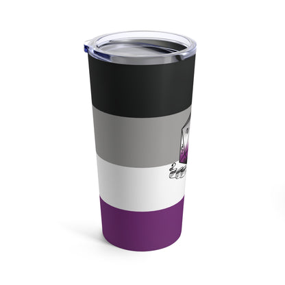 Nerdy Asexual Pride Tumbler | How I Roll | Ace Gift | 20 oz