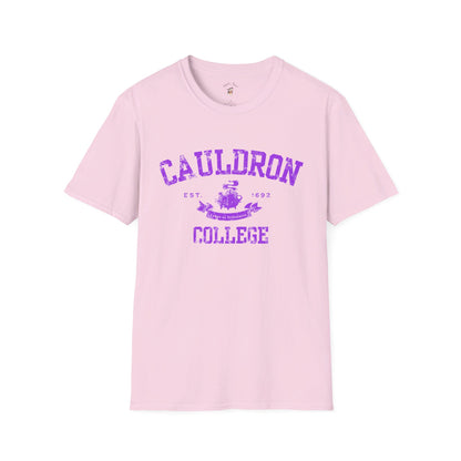 Halloween College T-Shirt - Cauldron College Unisex Softstyle T-Shirt