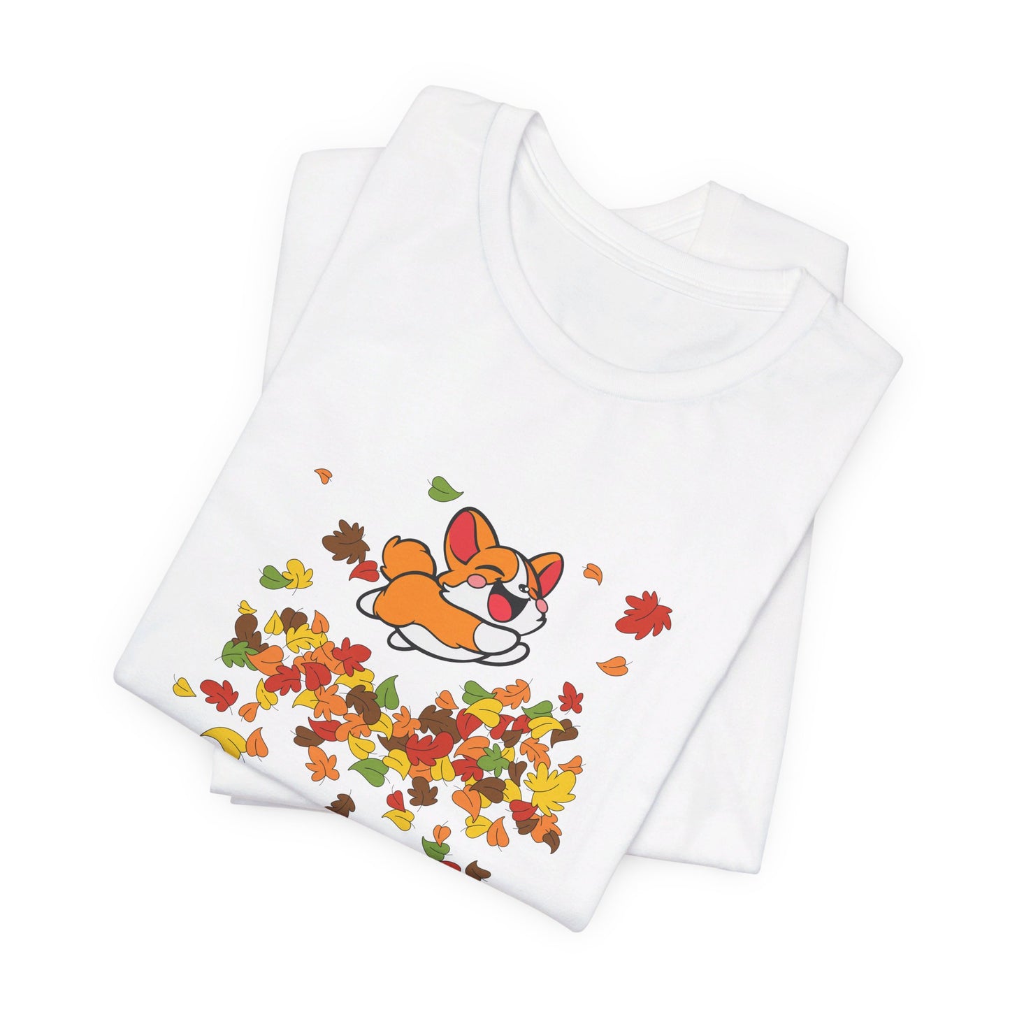 Cute Corgi Fall Autumn Leaves T-Shirt