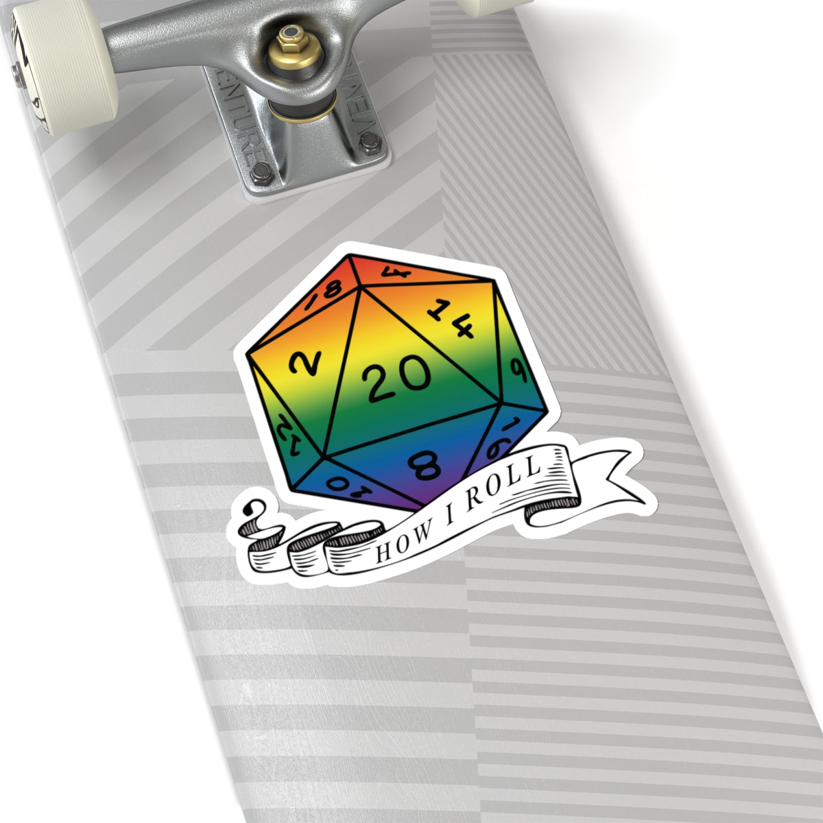 Rainbow Flag PRIDE D20 |This is How I Roll Sticker