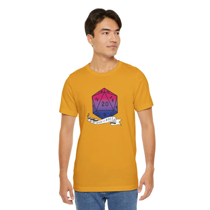 This Is How I Roll | Pride Flag D20 T-Shirt | Unisex T-Shirt | Nerdy Bisexual Pride