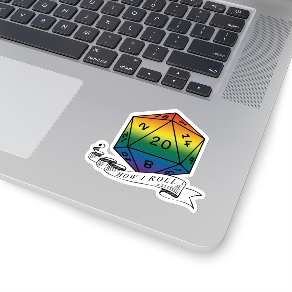 Rainbow Flag PRIDE D20 |This is How I Roll Sticker