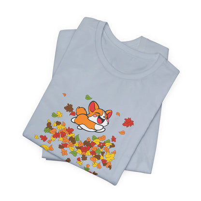 Cute Corgi Fall Autumn Leaves T-Shirt