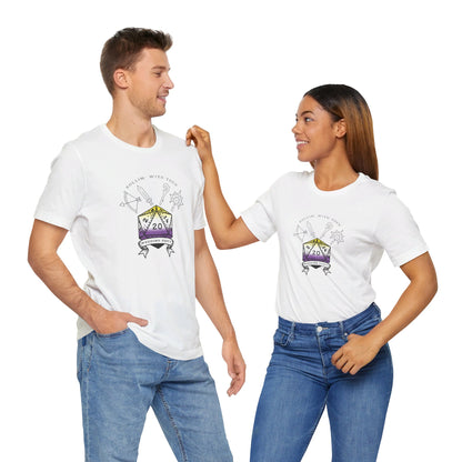 Non-Binary Flag Dungeons & Dragons Wedding Party T-Shirts |TTRPG | Unisex T-Shirt