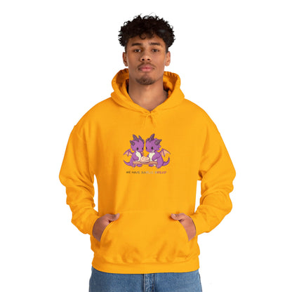 Asexual Dragons Making Garlic Bread Hoodie | Unisex Heavy Blend™ Hooded Sweatshirt