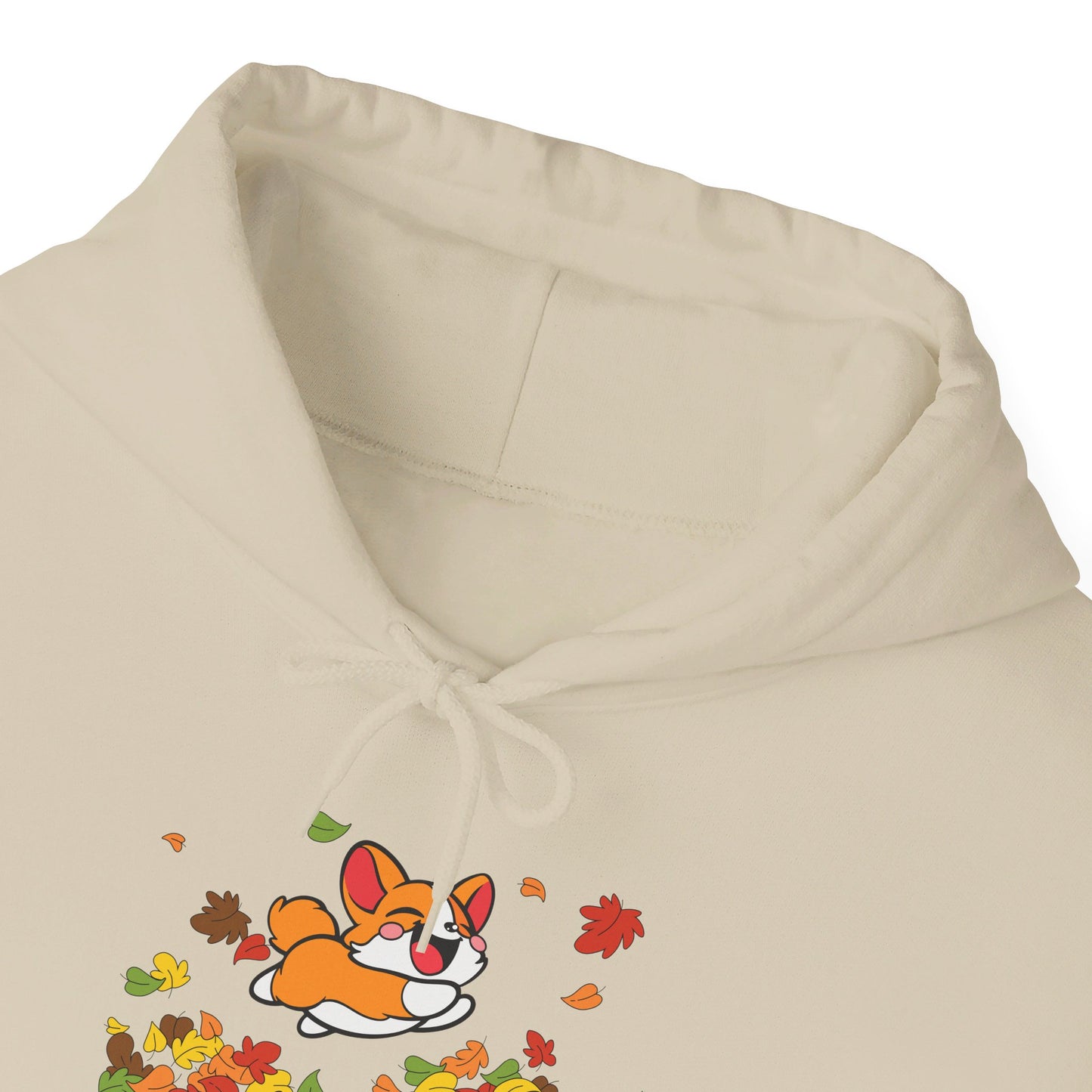 Cute Corgi Fall Autumn Leaves Hoodie