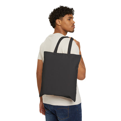 Cute Chibi Mothman Book Bag - Black Cotton Canvas Tote for Books & Everyday Essentials | Cryptid Core Spooky Kawaii Gift