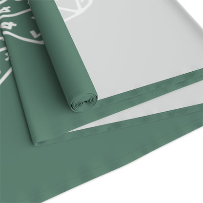 Sage Green D20 Table Runner, Game Night, TTRPG Decorations, Dungeons & Dragons Tabletop Games, Wedding Decor