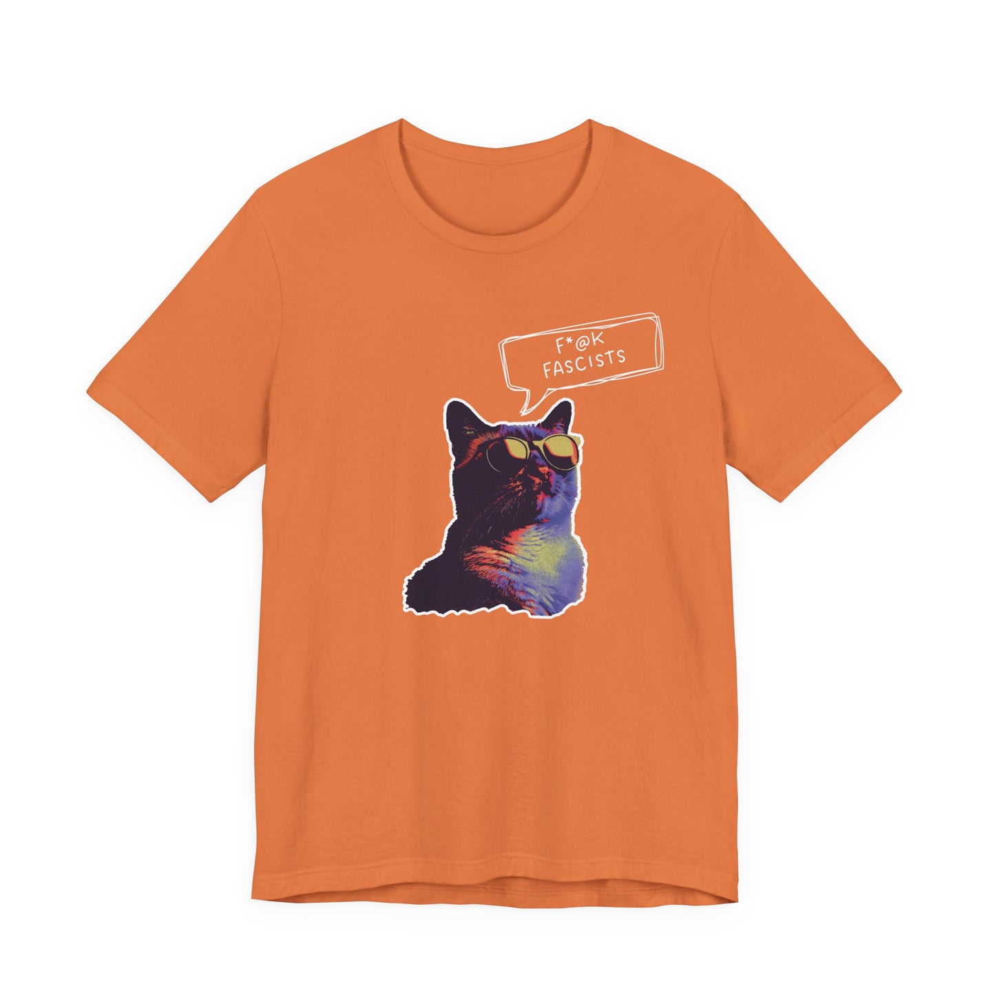 Y2K  Anti-Fascists Cat T-Shirt, Anti-Trump, Cat Lovers Gift, Activist Protest Tee, 1990's, 90's Aesthetic