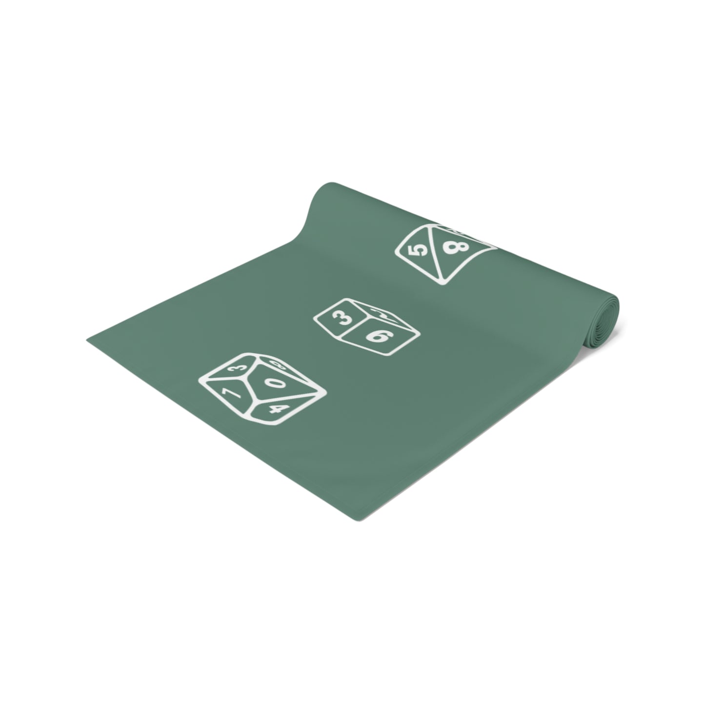 Sage Green D20 Table Runner, Game Night, TTRPG Decorations, Dungeons & Dragons Tabletop Games, Wedding Decor