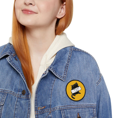 Anti ICE Black Cat Protest Iron-On Patches - Anti Trump, Anti-Fascist Patch for Backpacks, Jackets - Activist Patch, Political Protest